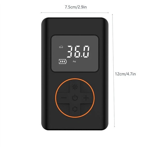 150PSI portable, intelligent and wireless tire inflation pump.