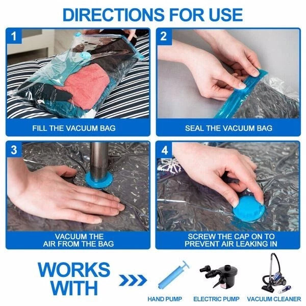 12X Strong Vacuum organiser bags.