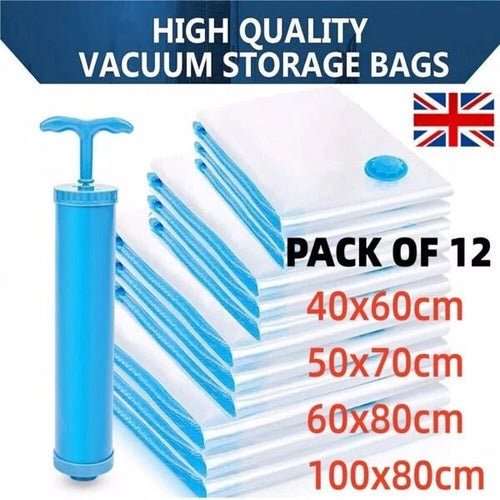 12X Strong Vacuum organiser bags.